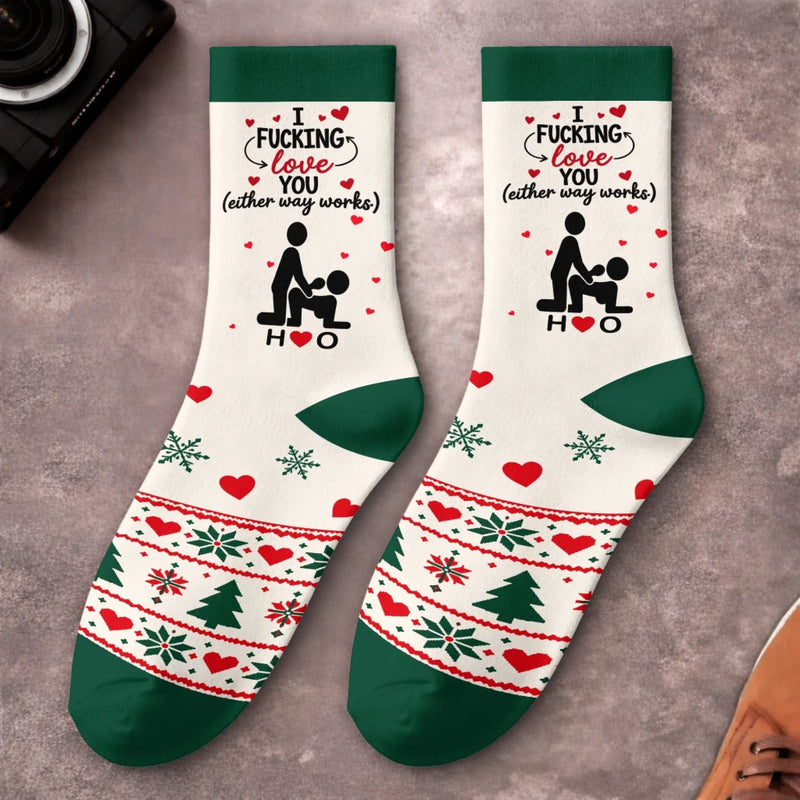 Personalized Crew Socks – Anniversary, Funny Gift For Couple – Our Love Is Filthy