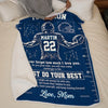 Personalized Blanket - Birthday Gift For Grandson, Son - Never Stop Chasing Your Dreams