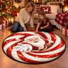 Personalized Quilted Round Mat - Christmas Gift For Family - Jolly All Season