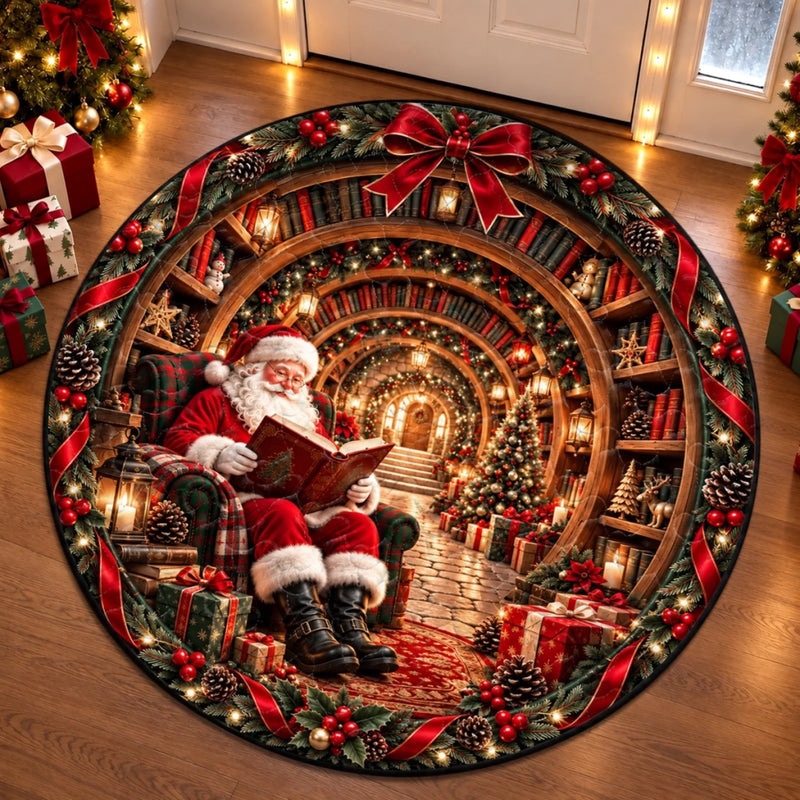 Personalized Quilted Round Mat - Christmas Gift For Family - Holiday Magic Awaits