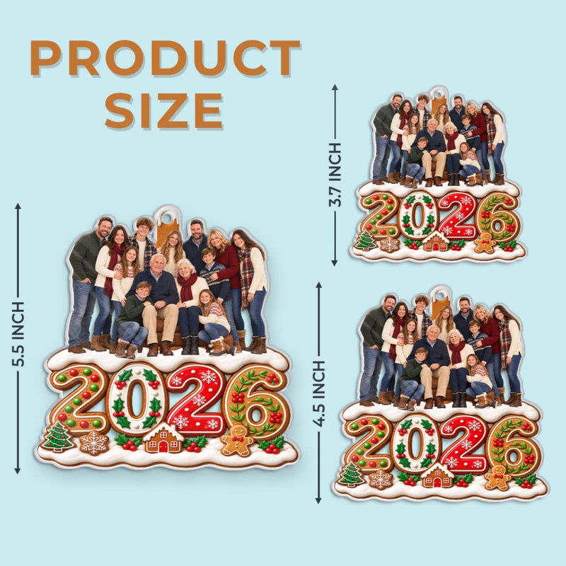 Personalized Photo Acrylic Ornament - Christmas Gift For Family - Blessed With A Loving Family