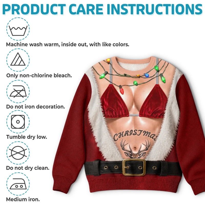 Personalized Ugly Sweatshirt - Christmas, Funny Gift For Couple - Wild Hearts, Merry Souls