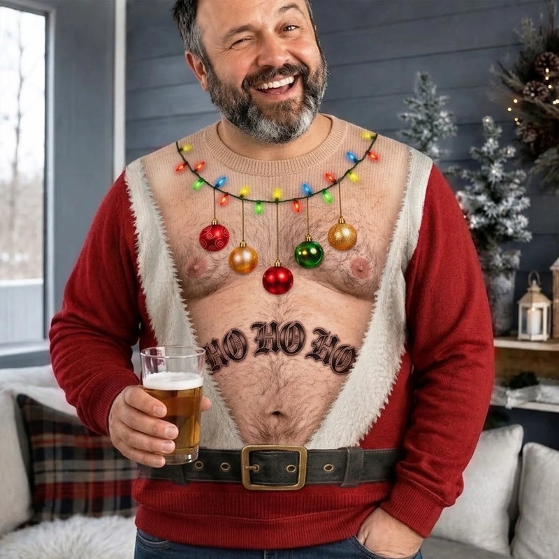 Personalized Ugly Sweatshirt - Christmas, Funny Gift For Couple - Wild Hearts, Merry Souls