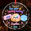 Personalized Glass Ornament - Christmas Gift For Kids - Merry Squishy Moments