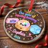 Personalized Glass Ornament - Christmas Gift For Kids - Merry Squishy Moments