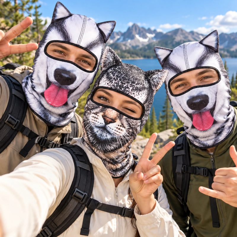 Personalized Funny Pet Face UV Protection Balaclava - Gift For Pet Lovers - Adventure Mode, Pet Edition