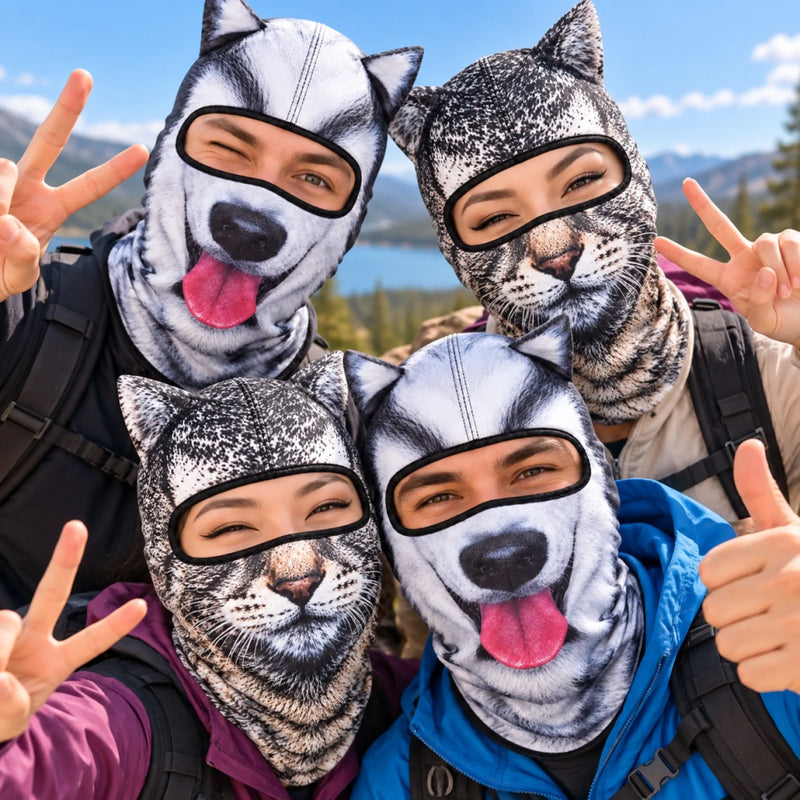 Personalized Funny Pet Face UV Protection Balaclava - Gift For Pet Lovers - Adventure Mode, Pet Edition