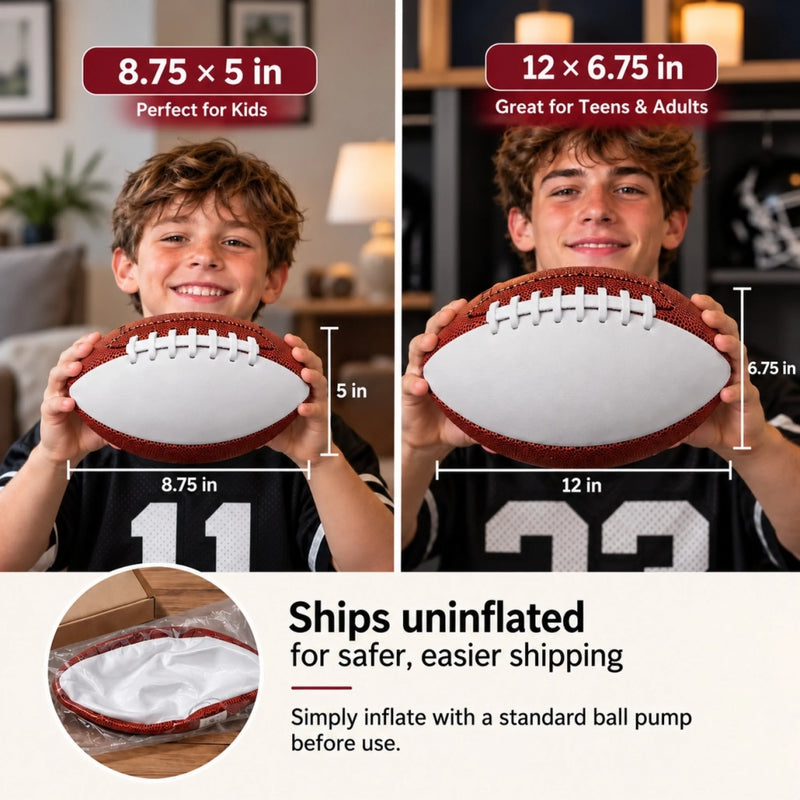 Personalized Leather Football - Gift For Son, Grandson, America Football Lovers - Make Your Own Path