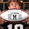 Personalized Leather Football - Gift For Son, Grandson, America Football Lovers - Make Your Own Path