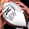 Personalized Leather Football - Gift For Son, Grandson, America Football Lovers - Make Your Own Path