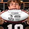 Personalized Photo Leather Football - Gift For Son, Grandson, America Football Lovers - Always Believe In Yourself