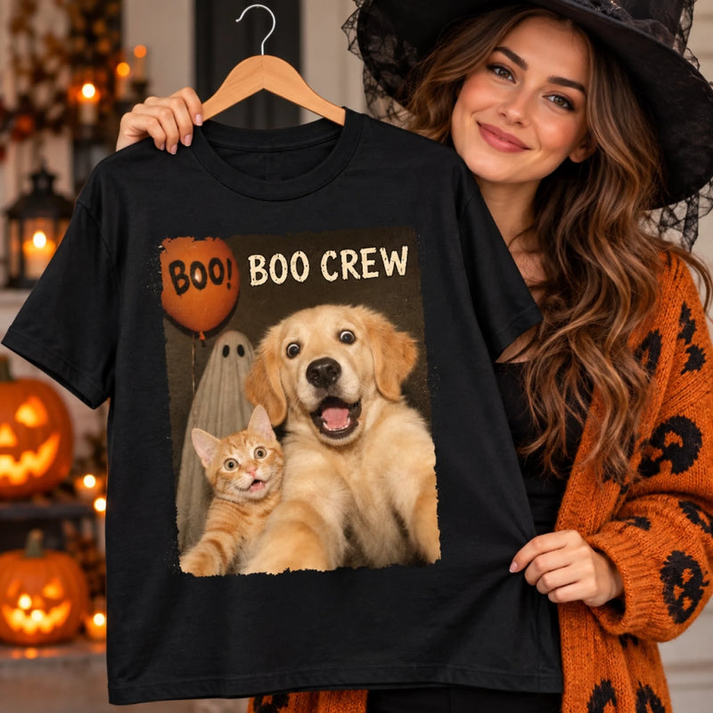 Personalized Photo Comfort T-Shirt - Halloween Gift For Pet Lovers - Too Cute To Spook