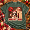 Personalized Photo Comfort T-Shirt - Christmas Gift For Pet Lovers - Caught By Santa