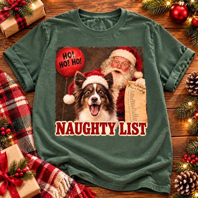 Personalized Photo Comfort T-Shirt - Christmas Gift For Pet Lovers - Caught By Santa