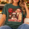 Personalized Photo Comfort T-Shirt - Christmas Gift For Pet Lovers - Caught By Santa