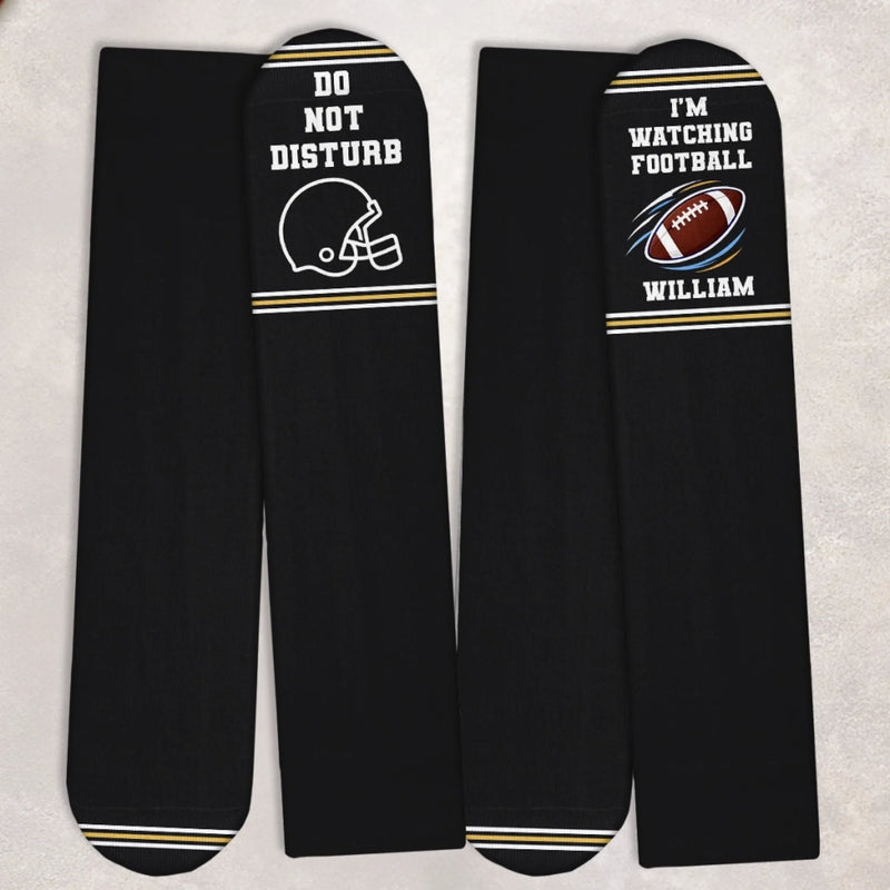 Personalized Crew Socks - Gift For Football Lovers, Sport Lovers - Sport Is My Therapy
