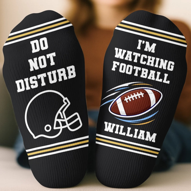 Personalized Crew Socks - Gift For Football Lovers, Sport Lovers - Sport Is My Therapy