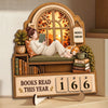 Personalized Wooden Tracker Sign – Gift For Book Lovers – Stories Warm The Soul
