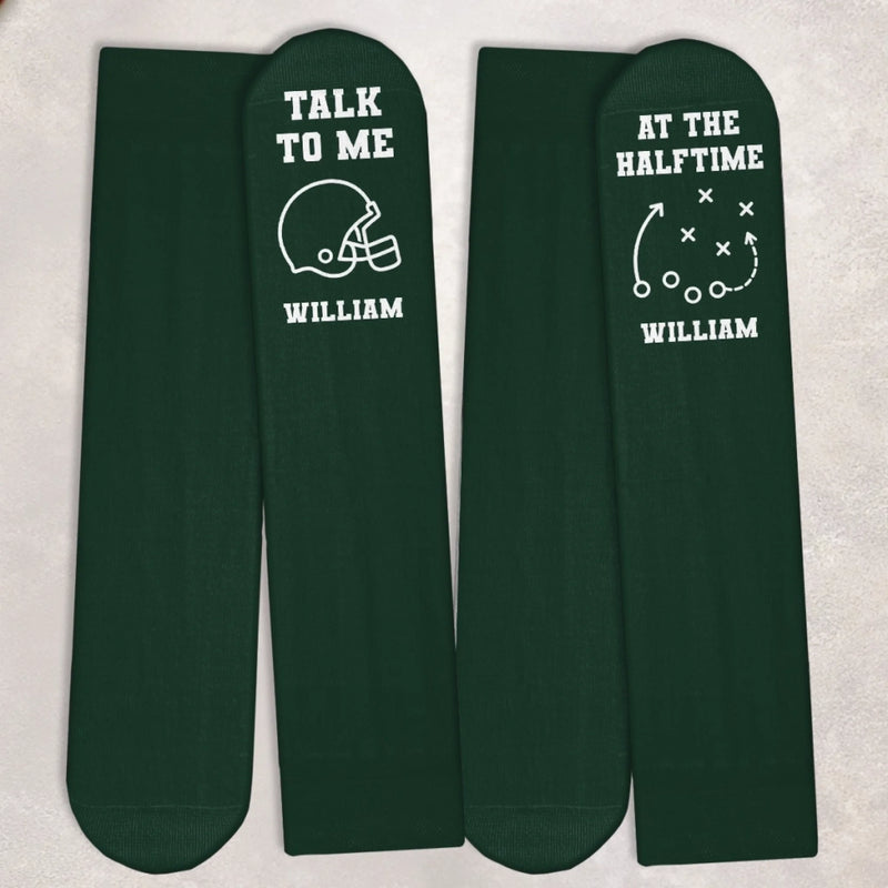 Personalized Crew Socks - Gift For Football Lovers, Sport Lovers - Play Hard Stay Humble