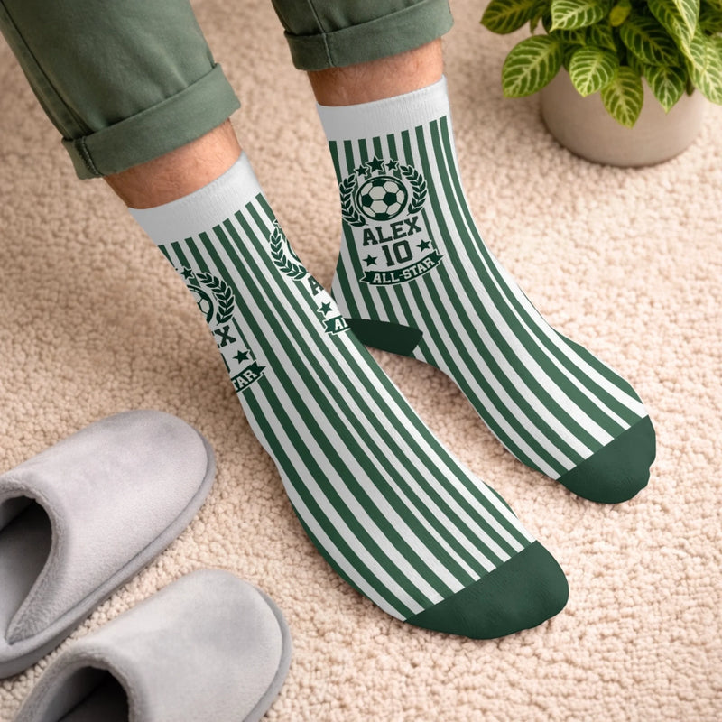 Personalized Crew Socks – Gift For Sport Lovers – Sport Runs In Me