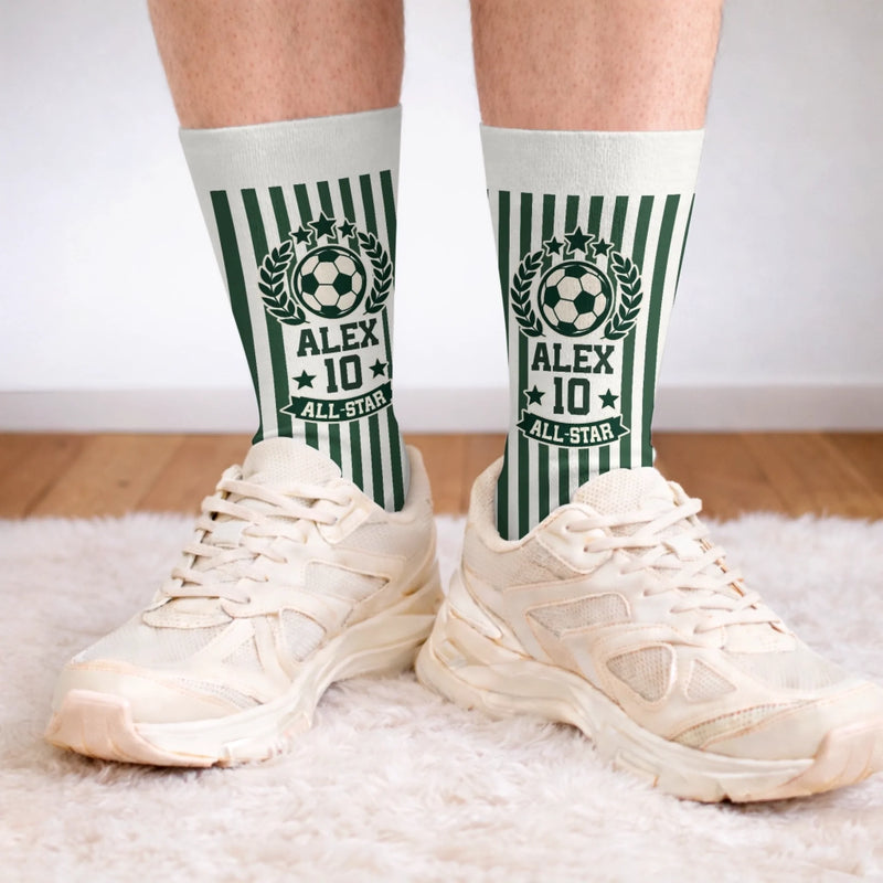 Personalized Crew Socks – Gift For Sport Lovers – Sport Runs In Me