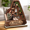 Personalized 2-Layered Wooden Plaque - Gift For Book Lovers - A Quiet Place To Read