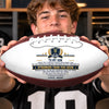 Personalized Leather Football - Gift For Son, Grandson, America Football Lovers - Braver Than You Believe