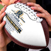 Personalized Leather Football - Gift For Son, Grandson, America Football Lovers - Braver Than You Believe