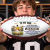 Personalized Leather Football - Gift For Son, Grandson, America Football Lovers - Always Keep Moving Forward