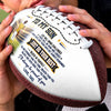 Personalized Leather Football - Gift For Son, Grandson, America Football Lovers - Always Keep Moving Forward