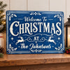 Personalized Home Decor Metal Sign - Christmas Gift for Housewarming, Family - Christmas Belongs Here