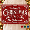 Personalized Home Decor Metal Sign - Christmas Gift for Housewarming, Family - Christmas Belongs Here