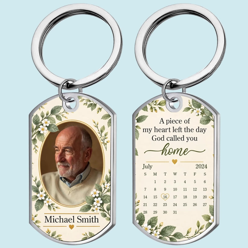 Personalized Photo Keychain - Sympathy Gift For Family - A Heart Forever Changed