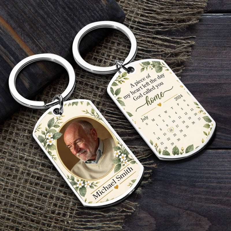 Personalized Photo Keychain - Sympathy Gift For Family - A Heart Forever Changed