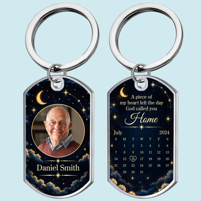 Personalized Photo Keychain - Sympathy Gift For Family - Love Remains After Goodbye