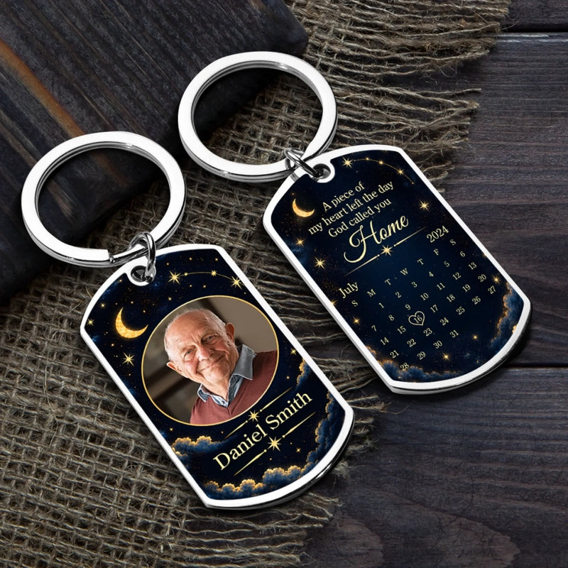 Personalized Photo Keychain - Sympathy Gift For Family - Love Remains After Goodbye
