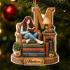 Personalized Acrylic Ornament - Christmas Gift For Book Lovers - Lost In A World Of Books