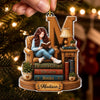 Personalized Acrylic Ornament - Christmas Gift For Book Lovers - Lost In A World Of Books