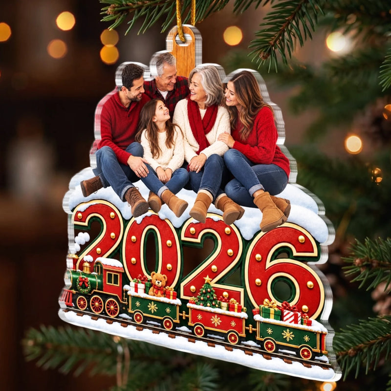 Personalized Photo Acrylic Ornament - Christmas Gift For Family - Our Journey Our Memories