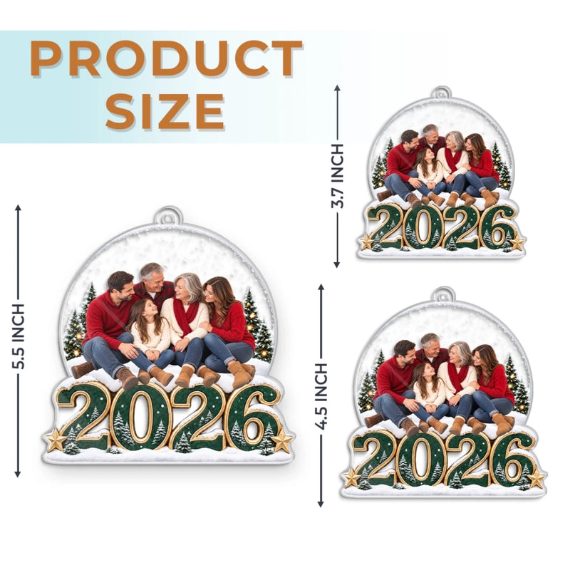 Personalized Photo Acrylic Ornament - Christmas Gift For Family - Cozy Moments With Loved Ones