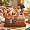Personalized 2-Layered Wooden Plaque - Crochet, Knitting Gift For Craft Lovers - Good Things Take Time