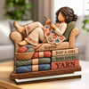 Personalized 2-Layered Wooden Plaque - Crochet, Knitting Gift For Craft Lovers - Good Things Take Time