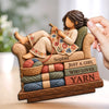 Personalized 2-Layered Wooden Plaque - Crochet, Knitting Gift For Craft Lovers - Good Things Take Time