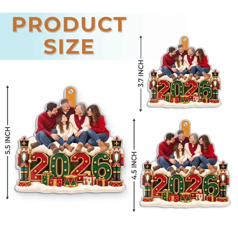 Personalized Photo Acrylic Ornament - Christmas Gift For Family - Nutcracker Nights Feel Magical
