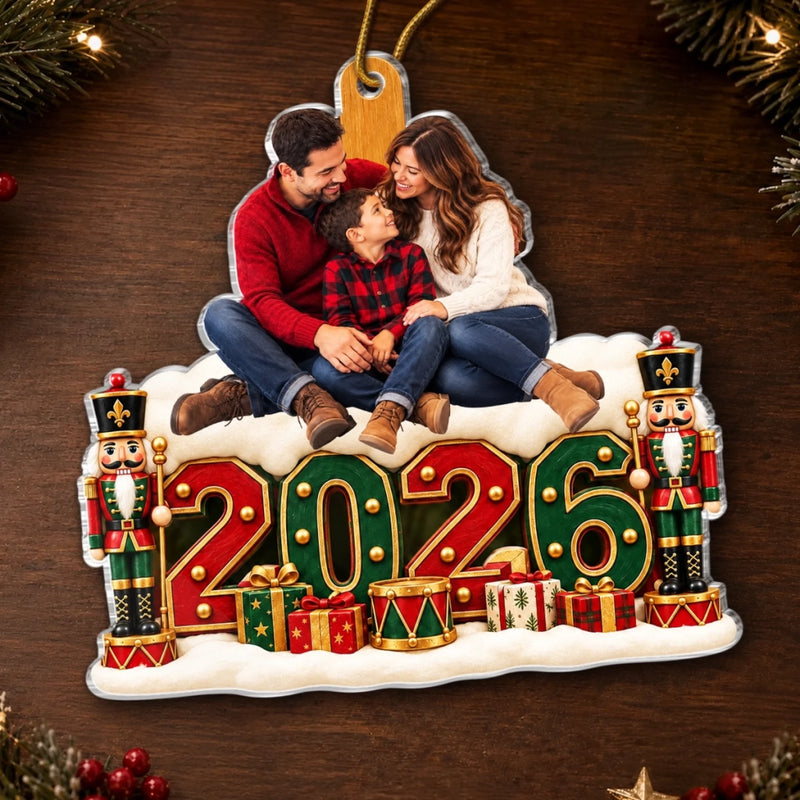 Personalized Photo Acrylic Ornament - Christmas Gift For Family - Nutcracker Nights Feel Magical