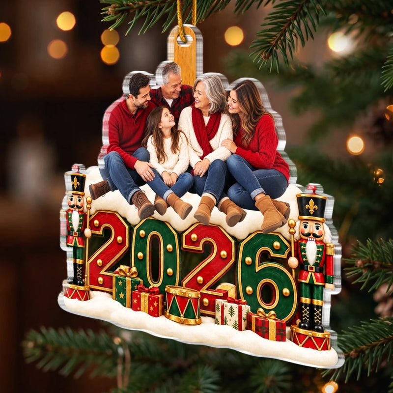 Personalized Photo Acrylic Ornament - Christmas Gift For Family - Nutcracker Nights Feel Magical