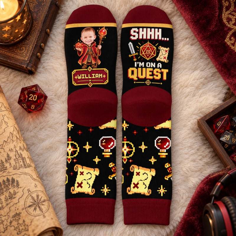 Personalized Crew Socks - Gifts For Game Lovers - I’m On A Quest
