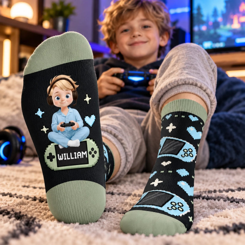 Personalized Crew Socks – Gifts For Game Lovers – Shhh... I’m Cozy Gaming