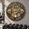 Personalized Shaped Metal Sign - Gift For Gym Lovers - Welcome To My Fitness Zone