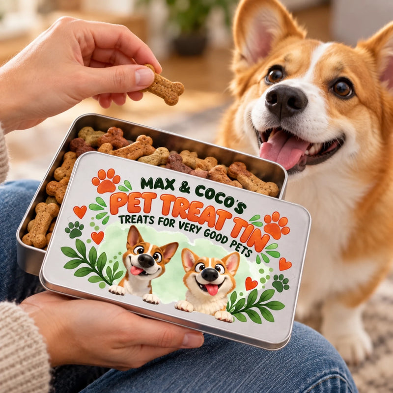Personalized Metal Tin - Gift For Pet Lovers - Pet Treat Tin
